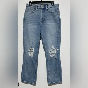 Good American Good Boy Jeans Distressed Wide Release Hem 10/30 thumbnail 3