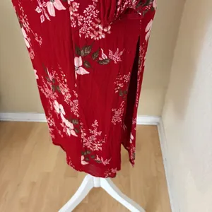 REFORMATION Red‎ Floral Mabille Midi Dress Size 2 thumbnail 4
