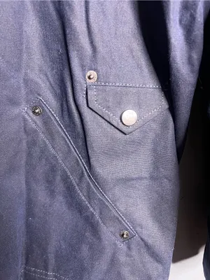 Free People Cori Waxed Cotton Jacket in Blue. Size Small. NWOT thumbnail 11