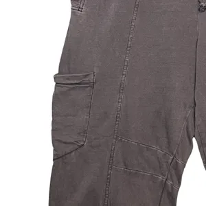 Out From Under Pants Women's L Gray Cargo Crop Drawstring Twill Pockets Relaxed thumbnail 10