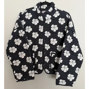 Free People Chloe Floral Quilted Jacket Night Blooms Women's Size Small thumbnail 1