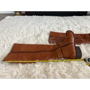 Nine West Vintage America‎ Collection Brown Leather Knee High Riding Boots 6.5 thumbnail 11