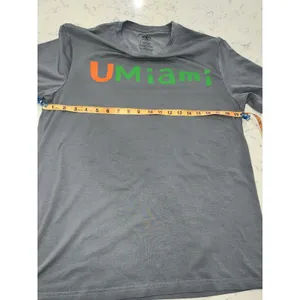 New University of Miami Gray T-Shirt Size Medium thumbnail 6