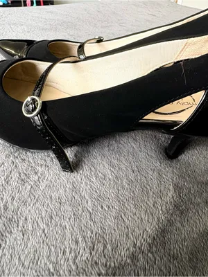 Simply Comfort Lifestyle Black Mary Jane Kitten Heels Size 7.5 thumbnail 4
