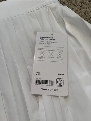 Athleta Match Point Pleated Skort size large NWT thumbnail 3