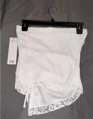 Madden Girl lace side-ruched tube top. thumbnail 4