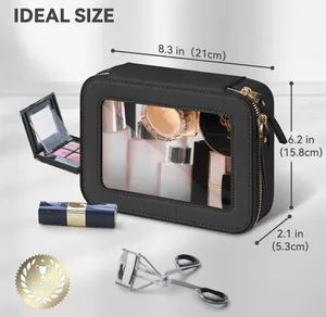 Prite Clear Makeup Bag Cosmetic Organizer Case thumbnail 2