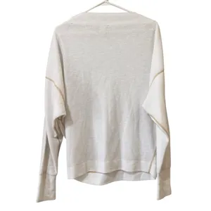 We the Free People‎ Ivory Nikala Zip Shoulder Sweater Women Size Medium Preppy thumbnail 2