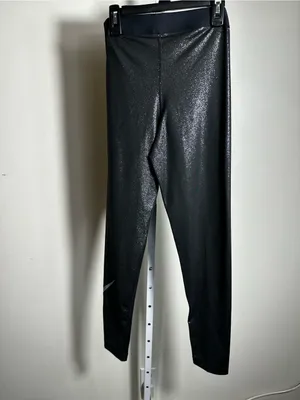 L70. Nike Dri-FIT Women’s M Black Silver Metallic Shimmer Leggings thumbnail 5