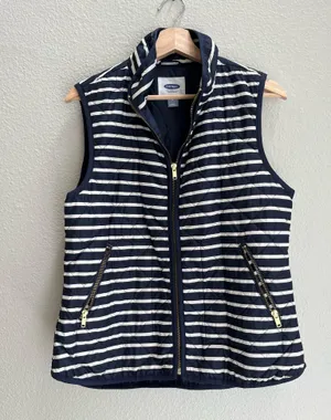 Old Navy Quilted Navy Vest  thumbnail 1