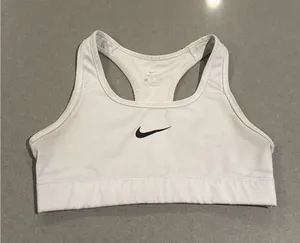 Nike Dri-FIT Sports‎ Bra Padded Racerback White Workout Activewear Top thumbnail 1