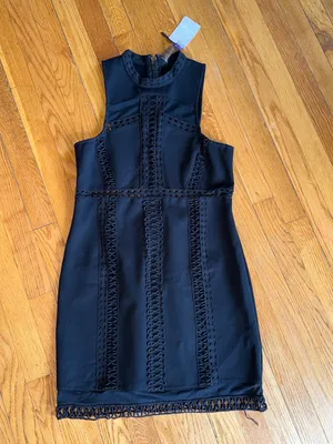 Free People Sky Scraper bodycon mini dress NEW small flaw size Medium thumbnail 2