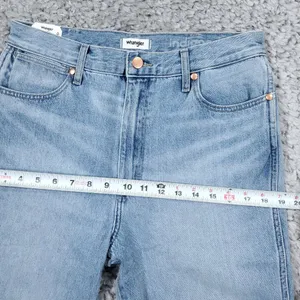 Wrangler Wrock 672 High Rise Kick Flare Jeans Light Wash Blue Cowgirl Size 30x28 thumbnail 11