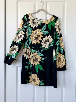 FARM Rio Long Bell Sleeve Mini Dress with Low Tie Back in Tropical Floral Print thumbnail 4