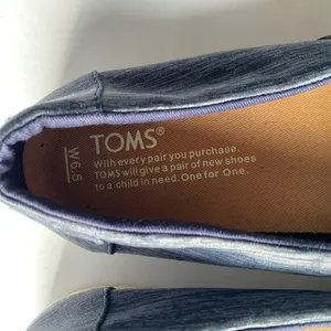 Toms Canvas Slip on Sz 6.5 Blue Shoes thumbnail 3