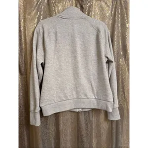 Mondetta Full Zip Fleece Heathered Oat Beige Sweater Medium NWOT thumbnail 2