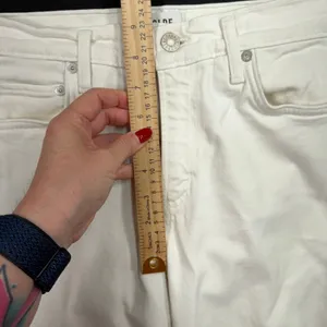 Agolde 27 Toni Slim Straight Jeans White Stretch Denim A133-1085 Minimalist thumbnail 12