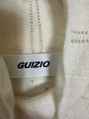 Danielle Guizio Cream Wool Pointelle Long Sleeve Mini Dress Small thumbnail 4