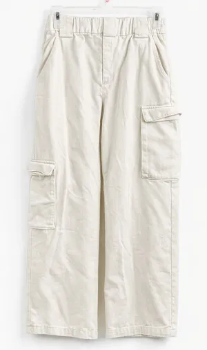 Aritzia TNA Cargo Pants XS Off White Wide Leg Utility Cotton Twill Style 97780 thumbnail 1