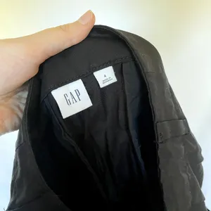 Gap pleated black straight leg trousers women's size‎ 4 pockets pants belt loops thumbnail 6