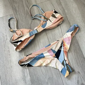 Billabong Tropical bikini twist cheeky last rays womens Pink Blue (small medium) thumbnail 3