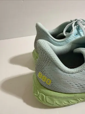 New Balance Women's Mint Blue and Lime Green Running Sneakers thumbnail 5