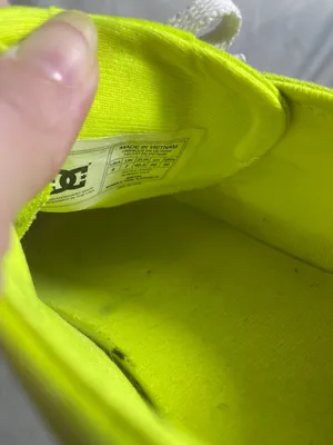 DC Trase Platform TX SE Neon Yellow Canvas Sneakers Women's Size 9 Skate Shoes thumbnail 3