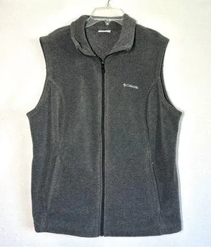 Columbia Benton Springs Vest Women's XL Gray Full Zip Pockets Fleece thumbnail 1