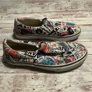 Vans Sticker Mash Up Classic Slip On Sneaker Women's Size US 8 Men's 6.5 Skate thumbnail 5