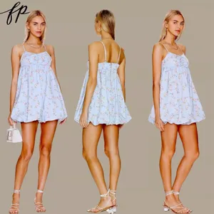 Free People Blue Mini Dress thumbnail 5