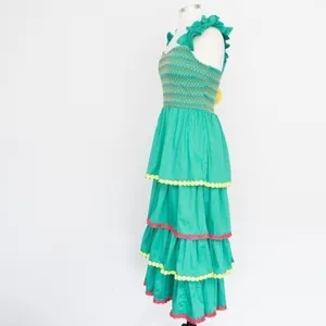 Alden Adair. Frida Ruffle‎ Smocked Midi Dress. thumbnail 5