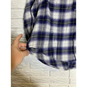 A Shirt Thing Diego plaid flannel‎ Popover top long sleeve women's size small thumbnail 2