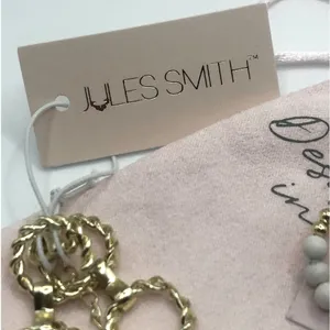 Jules Smith Doubled Layered Hoop Earrings |Irregular Bracelet NWT Small Dust Bag thumbnail 2