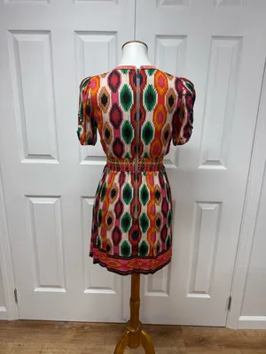 Alice & Olivia Tatiana Printed Multicolor Mini Dress -‎ Size 4. thumbnail 2