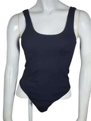 Bozzolo Black Nylon Spandex Tank Bodysuit Size S/M thumbnail 2