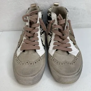 Shu Shop Women's 7 Sneaker Paulina In Natural Snake Print Distressed Suede Upper thumbnail 6
