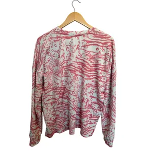 PJ Salvage Loungewear Set Women’s L Pink White Tiger Long Sleeve Shorts Pajamas thumbnail 3