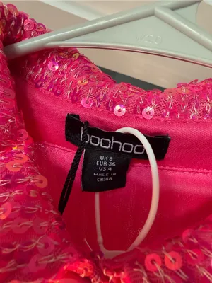 Bohoo Hot Pink Sequin Shirt Dress thumbnail 4