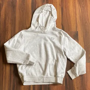 4/$20 H&M Disney Mickey Mouse Hoodie Light Gray Slim Fit thumbnail 1