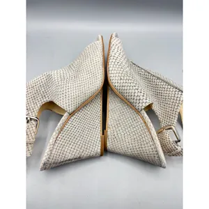 Nine West Gorana 9 Wedge Ankle Strap Sandal Gray Snake Print Open‎ Toe Slingback thumbnail 6