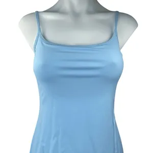Qinsen Women's Blue Sleeveless Stretch Tennis Golf Built In Shorts Mini Dress S thumbnail 3
