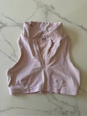 Alo yoga charmed collar bra pink sugar — Medium thumbnail 2