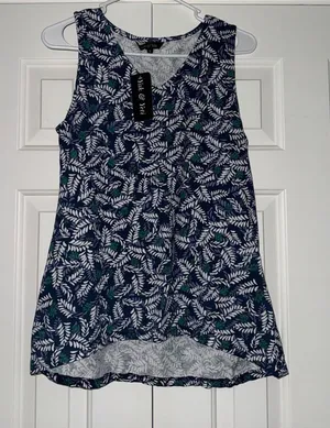 Yak & Yeti Sleeveless Top Blue thumbnail 1