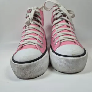 High Top Pink Women Shoes Size 7 Pink Girly College Thrashed thumbnail 4