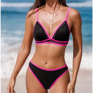 Cupshe Large Bikini Swim Top Bottoms V-Neck Adjustable Straps Tie Back Padded thumbnail 1