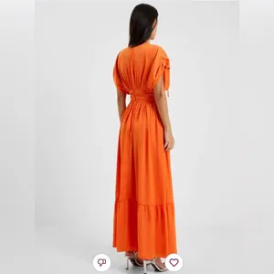 French Connection Audrey satin maxi dress orange 6 new nwt wedding guest thumbnail 2