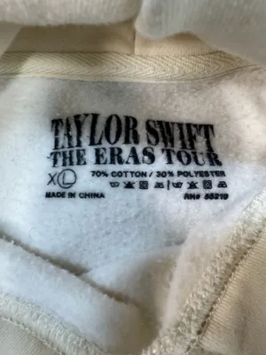 Taylor Swift The Eras Tour Official Photo Collage Cream Pullover Hoodie XL thumbnail 3
