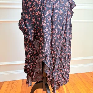 ✨ NWT HONEY PUNCH Prairie Serenade Black Floral Dress MIDI size‎ Small thumbnail 5