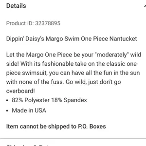 Striped One Piece Swimsuit thumbnail 5