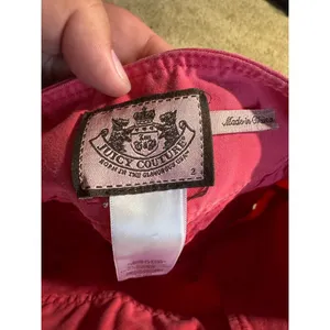 Juicy Couture Pink Sailor Shorts Women Size 2 Button Front Y2K Preppy Cuffed Hem thumbnail 8